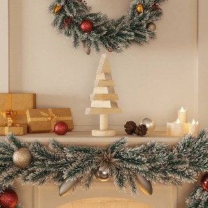 Aghana Digitals 2-Piece Solid Pine Wood Christmas Trees, 30cm, DIY Decor, Space-Saving, - 1 of 4