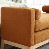 GDFStudio Julian Elegant Upholstered Boucle 53.5" Ottoman with Bolster Pillows and Rubber Wood Leg - 4 of 4