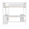 CAVINAS Twin Size Loft Bed Modern Wooden Bed Frame with Desk, Drawers, Shelves, Ladder and Guardrail for Bedroom - 4 of 4