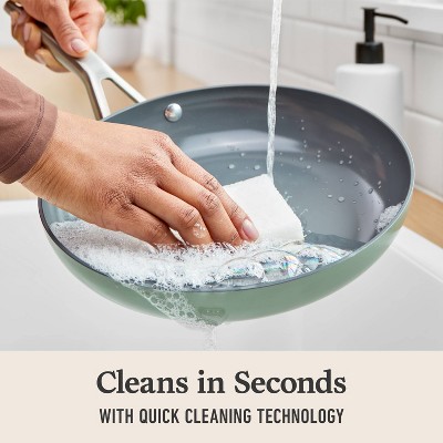 Silver Ash Ceramic Nonstick Aluminum Fry Pan Set, 2-Piece