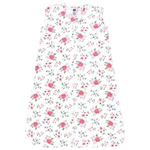 Hudson Baby Infant Girl Cotton Sleeveless Wearable Sleeping Bag, Sack, Blanket, Vintage Floral - 1 of 2
