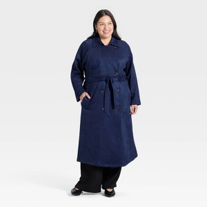 Women's Faux Suede Trench - A New Day™ - 1 of 3