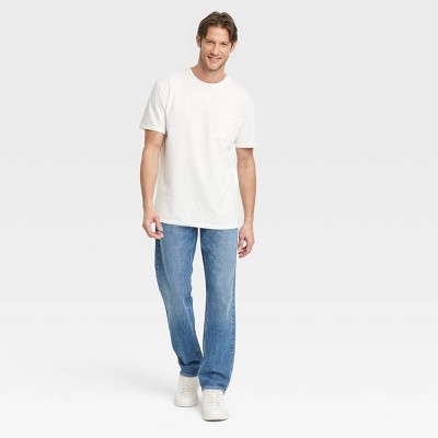 Мужские футболки Goodfellow & Co Men's Vintage Short Sleeve Pocket T-Shirt - Goodfellow & Co™ White M: Heavyweight Cotton Crew Neck — фото 3