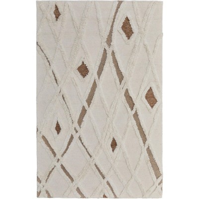 Anica Transitional Geometric Ivory/Taupe/Brown Area Rug