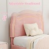 TackView Twin Bed Frame with Upholstered Adjustable Headboard & Smart LED, Velvet Princess Platform Bed for Girls/Kids - 4 of 4