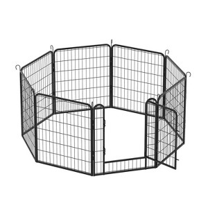 Racxily Heavy Duty Metal Playpen with Door, 31.7"H Dog Fence Pet Exercise Pen for Outdoor, Indoor - 1 of 4
