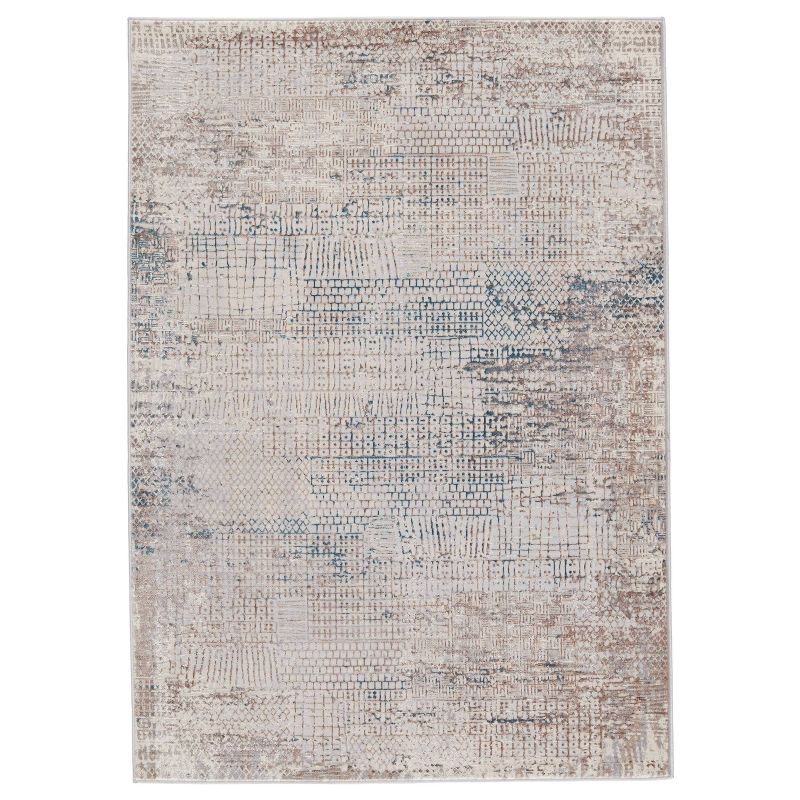 Tolsten Abstract Area Rug Ivory/Blue - Jaipur Living, 1 of 7