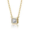 Asscher-Cut Stud Necklace with Clear Cubic Zirconia – A Classic and Elegant Design Featuring Sparkling Asscher-Cut Stones for Timeless Sophistication - 3 of 3