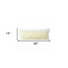 HomeRoots 14" X 36" Light Yellow And White 100% Cotton Geometric Zippered Pillow - 3 of 4