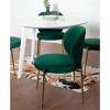 NicBex Round Dining Table Set for 2 Morden Dining Room Table with 2 Velvet Chairs and MDF Tabletop for Dining Room - 2 of 4
