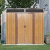 6' x 5' Outdoor Storage Shed, Garden Tool Metal Shed, Sliding Lockable Door Air Vents and Sloping Roof, for Backyard, Patio, Lawn - 2 of 4