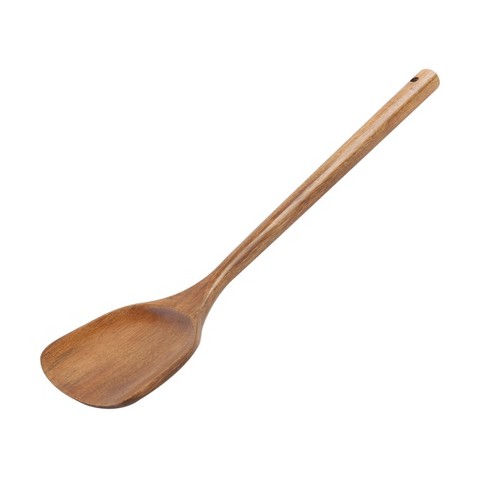 Unique Bargains Wooden Hollow Design Cooking Ware Frying Turner Spatulas  and Turners Wood Color 1 Pc