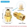 Unique Bargains Brass Union Coupling Gas Adaptor SAE 45° Flare Pipe Fittings Gold - 2 of 4