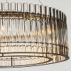 ALOADECOR Modern Luxury Matte Black Round Chandelier With Glass Rods Accent - 4 of 4