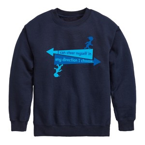 Boys' - Dr. Seuss - You Can Steer Yourself Graphic Long Sleeve Fleece Sweatshirt - 1 of 4