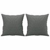 vidaXL 2-Seater Fabric Sofa with Throw Pillows-Dark Gray, Stylish Metal Frame - 4 of 4
