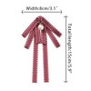 INSPIRE CHIC Women's Bead Drop Ribbon Retro Brooch Bow Ties - 2 of 4