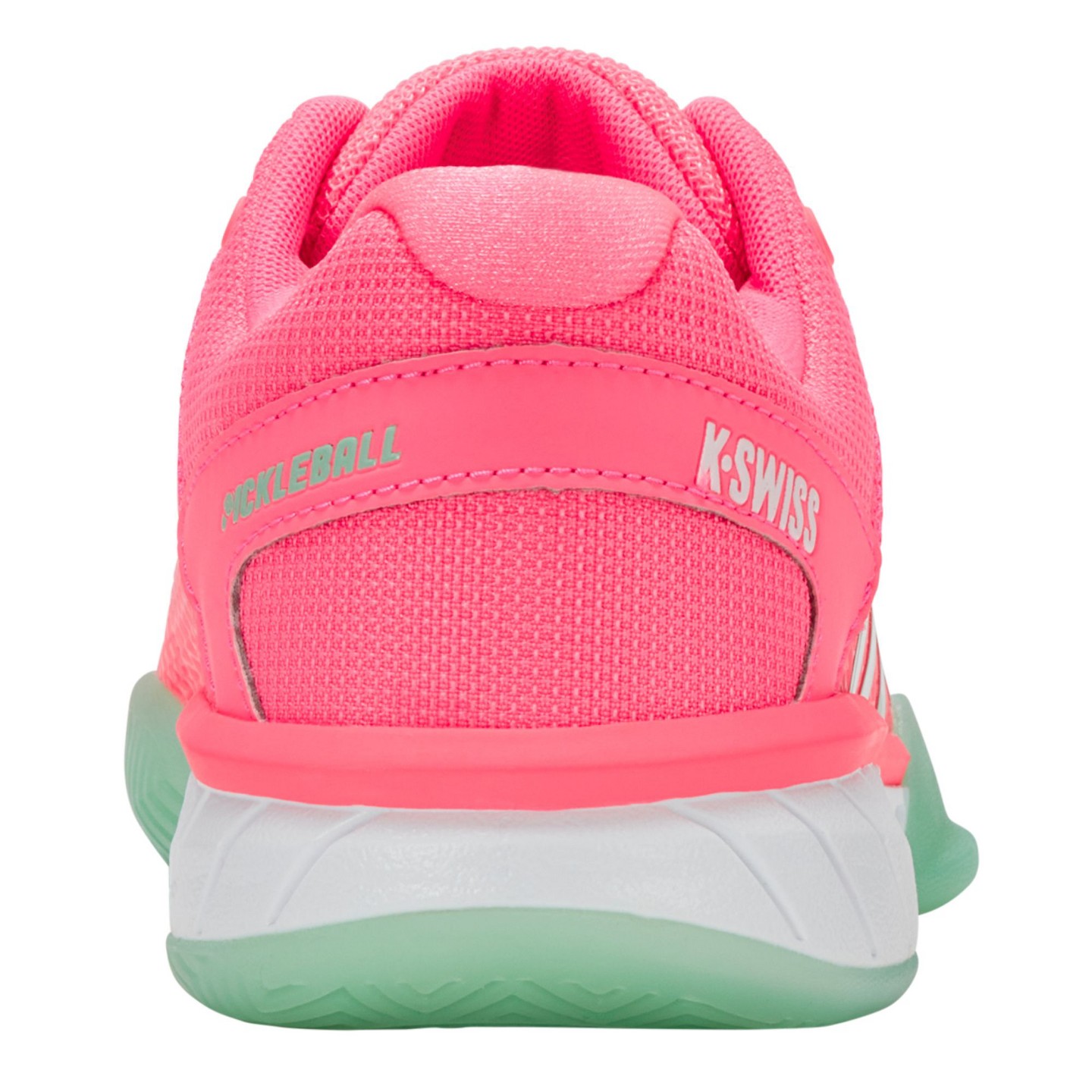 Женские кроссовки K-Swiss Express Light Pickleball Shoe (Neon Pastel Pink/Neon Mint/White), цвет: Розовый — фото 4