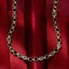 Ross-Simons Black Onyx Station Necklace in 18kt Yellow Gold Over Sterling Silver Size 18 - 4 of 4
