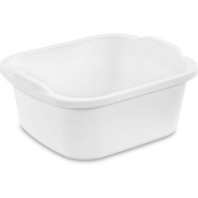 Tribello Plastic Wash Tub Dishpan Basin and Foot Bath for Soaking Feet, Laundry Wash - 12 Quarts