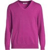 Lands' End Men's Fine Gauge Cotton V Neck Sweater - 3 of 3