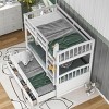 Streamdale Twin over Twin Wood Bunk Bed with Trundle and Drawers, White - 3 of 4
