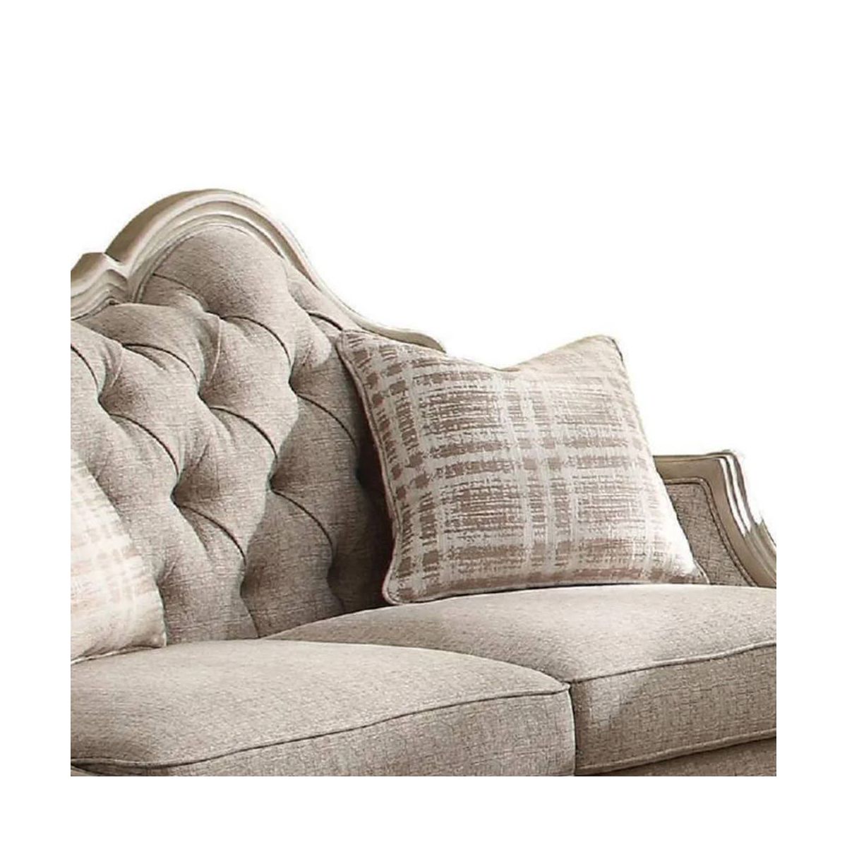 Acme Furniture Chelmsford Sofa Beige Fabric/Antique Taupe - thumbnail 4