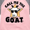 Girls' - Instant Message - Call Me The Goat Shirt Tail Raglan Graphic T-shirt - 2 of 4