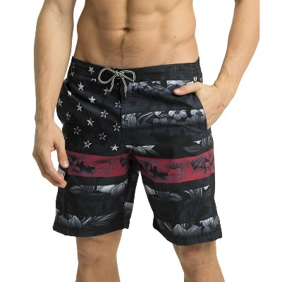 U.S. Apparel U.S. Aparel Men's American Floral Bathing Suit | Black 2X Large — фото 2
