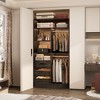 Besiost 36-In Closet Organizer with Wood Drawers, Freestanding Closet System with Hanging Rods - 3 of 4
