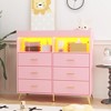 Jojoka Dresser for Bedroom with 6 Drawers, Baby Changing Table Dresser with Changing Pad - 2 of 4