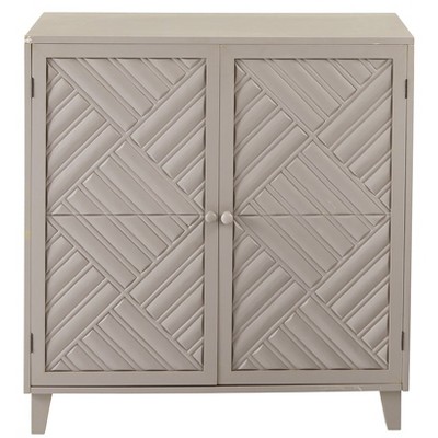 The Lakeside Collection 2-Door Cabinet with Chevron Design