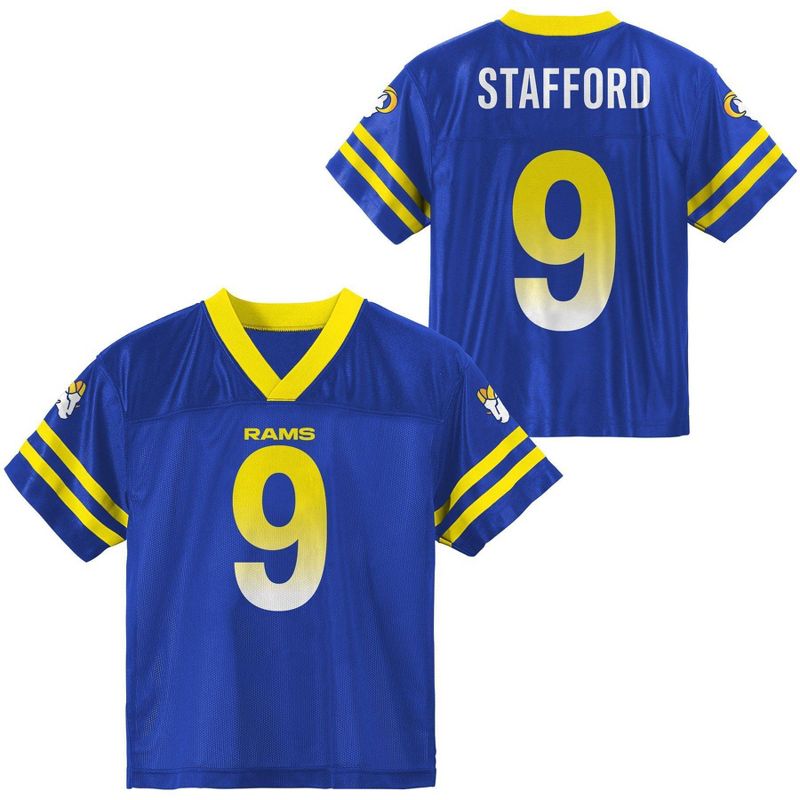 NFL Los Angeles Rams Toddler Boys&#39; Short Sleeve Stafford Jersey, 1 of 4