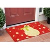 HomeRoots 24" X 36" Red And White Coir Snowman Outdoor Christmas Door Mat - 2 of 4