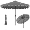 Costway 10 FT Solar Patio Umbrella with 24 LED Lights 8 Ribs & Tilt Adjustment Coffee/Turquoise/Red/Gray/Beige - 2 of 4