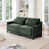 2-Seater Sofa Chenille Fabric Loveseat, Small Couch with 2 Lumbar Pillows, Wood Frame for Living Room or Bedroom – Cuddlewood - 2 of 4