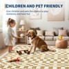 Checkered Area Rug Large Non-Slip Contemporary Floor Carpet, Stain-Resistant Low Pile Rug for Bedroom, Machine Washable Geometric Carpet - 2 of 4