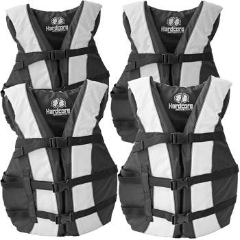 Hardcore Life Jacket 2 Pack Paddle Vest For Adults; Coast Guard Approved  Type Iii Pfd Life Vest Flotation Device; Jet Ski, Wakeboard, Hardshell Kayak  : Target