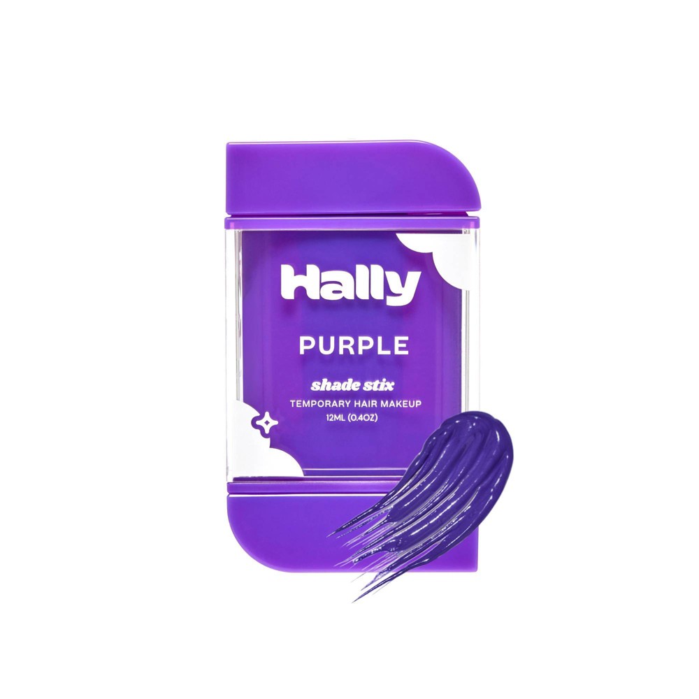 Photos - Hair Dye Hally Shade Stix Temporary Wash Out Hair Color - Purple - 0.4oz