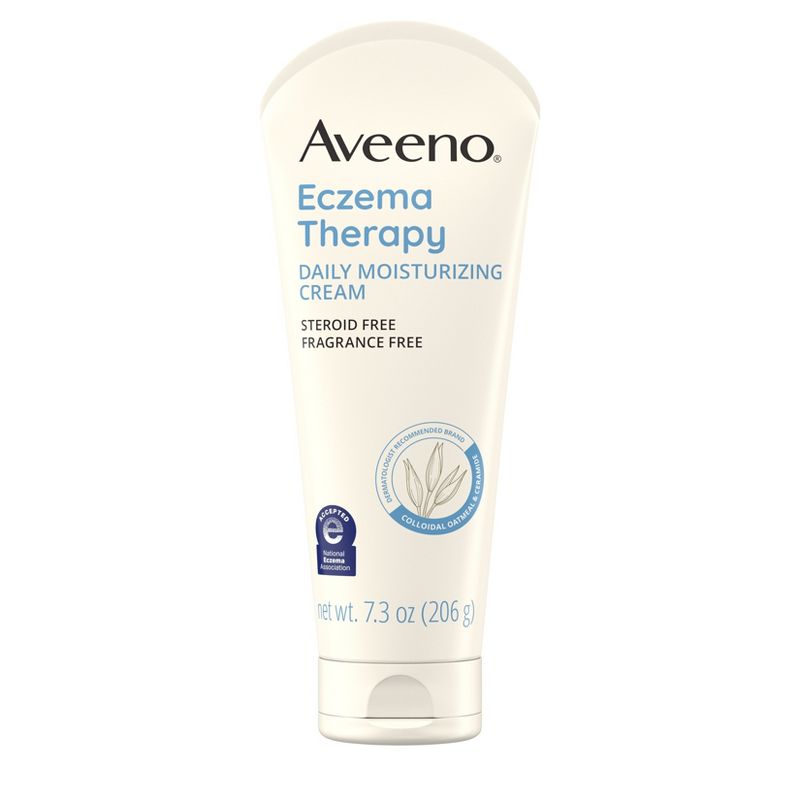 Aveeno Eczema Therapy Daily Soothing Eczema Relief Steroid-Free Body Cream Fragrance-Free - 7.3oz, 3 of 7