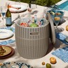 Maggift Ice Buckets, Design Fashion Insulated Ice Bucket with a Sealed Cover, Cooler Fast, for Outoor, Beach Use, Beige, 16.7"*16.7"*17.3" - 4 of 4