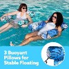 Jasonwell 2-Pack Inflatable Pool Floats for Adults, Floating Lounge Chairs, Heavy Duty Pool Noodles, Summer Party & Beach Fun, 30”x16”x24” - 3 of 4