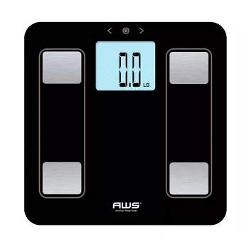American Weigh Scales Genius Series Bathroom Body Weight Scale High Precison Digital Large LCD Display Body Mass Index 400 Capacity