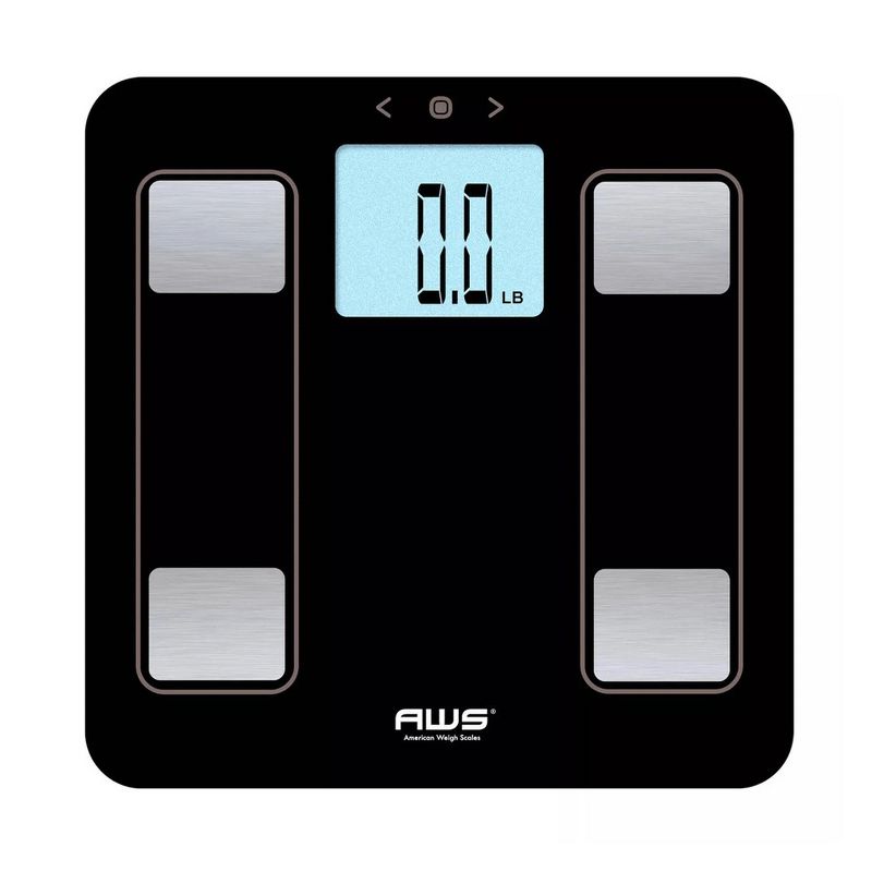 American Weigh Scales Genius Series Bathroom Body Weight Scale High Precison Digital Large LCD Display Body Mass Index 400 Capacity, 1 of 6