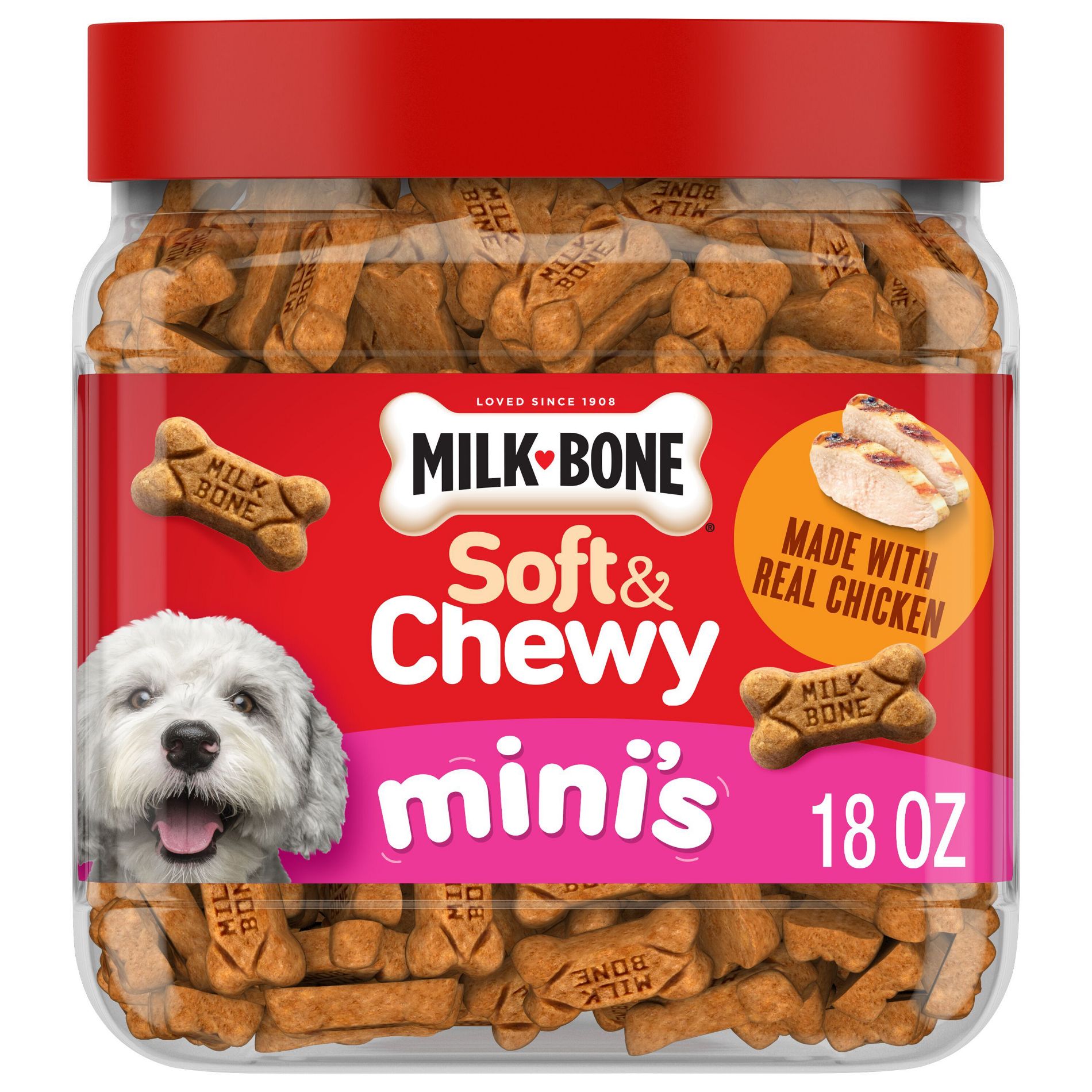 Milk-Bone Soft & Chewy Minis Dog Treat with Chicken Flavor - 18oz
