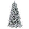 Costway 6/7 FT Artificial Snow-flocked Christmas Tree with 130 Balls, Lights, 616 Branch Tips - 2 of 2