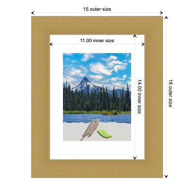 Grace Brushed Gold 8x10 Polystyrene Wall Picture Frame