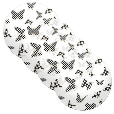 Waterdale Collection - Onyx Butterfly Chargers - Set of 4