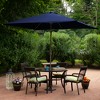 Northlight 10' x 6.5' Outdoor Patio Market Umbrella with Hand Crank - Blue - 2 of 4