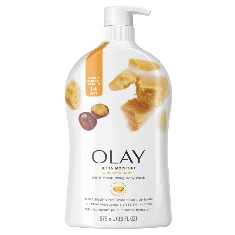Olay Ultra Moisture Body Wash with Pump - Shea Butter - 33 fl oz, 1 of 8